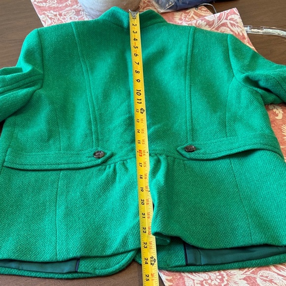 NWOT Talbots Vibrant Green Lined Jacket SZ 16 Never Worn. Beautiful color! - Picture 13 of 13